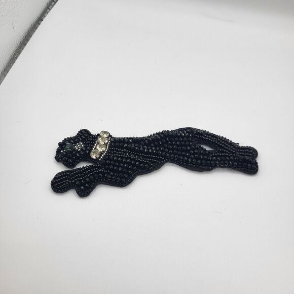 Beaded Leopard Applique Sew on Rhinetone 5in long - Picture 4 of 6